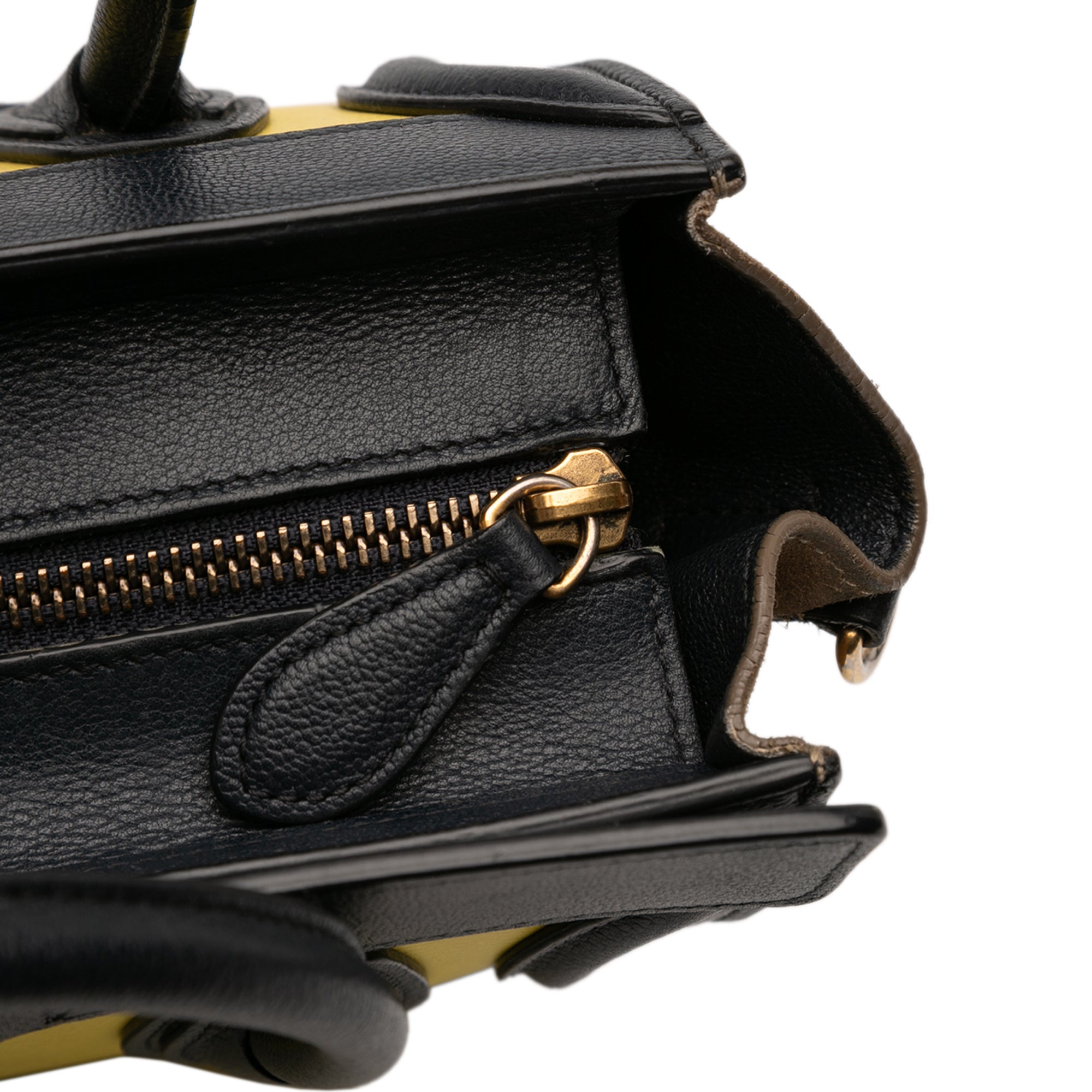 Nano Tricolor Calfskin and Suede Luggage Tote - Image 7