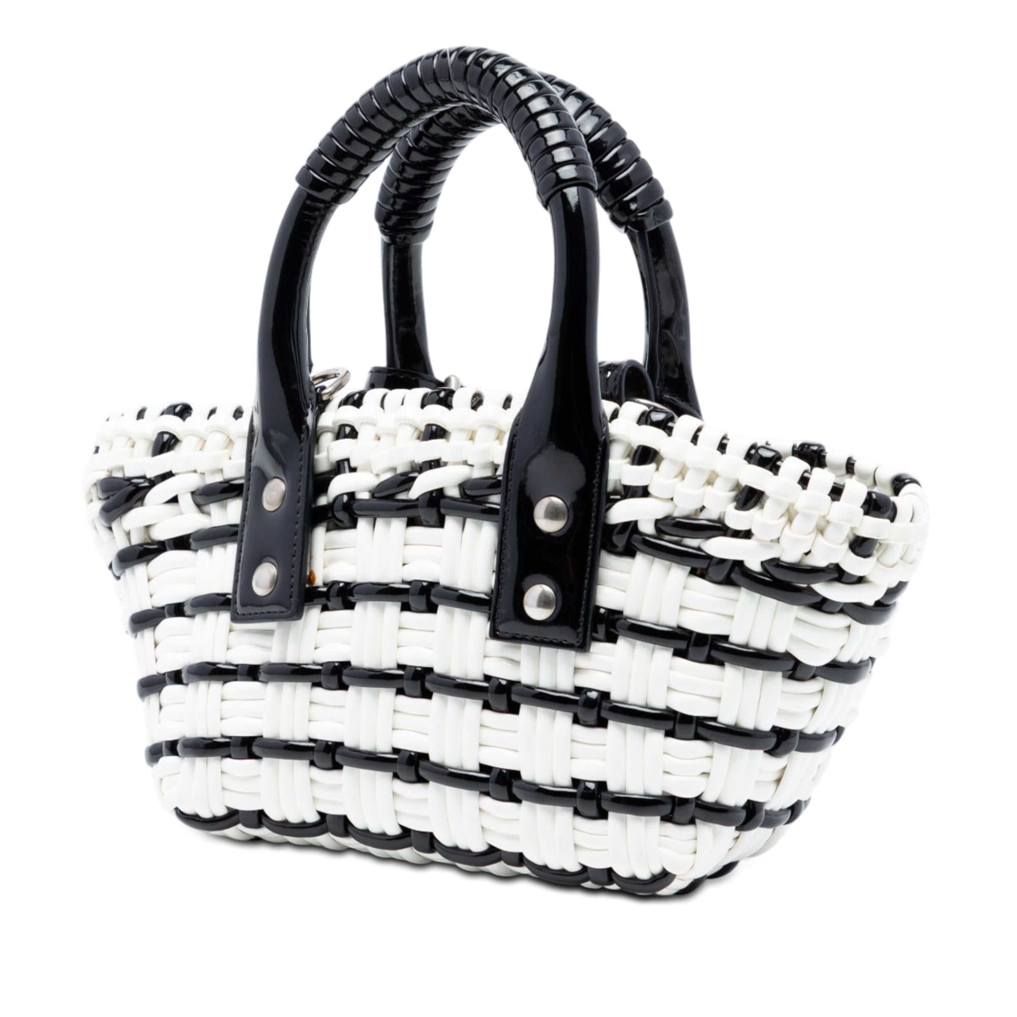 Faux Leather Bistro Basket Bag XXS - Image 2