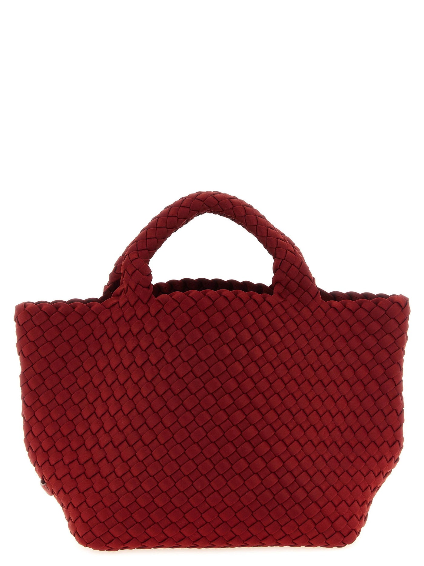 Naghedi Hand-Woven Neoprene Tote Bag — Red