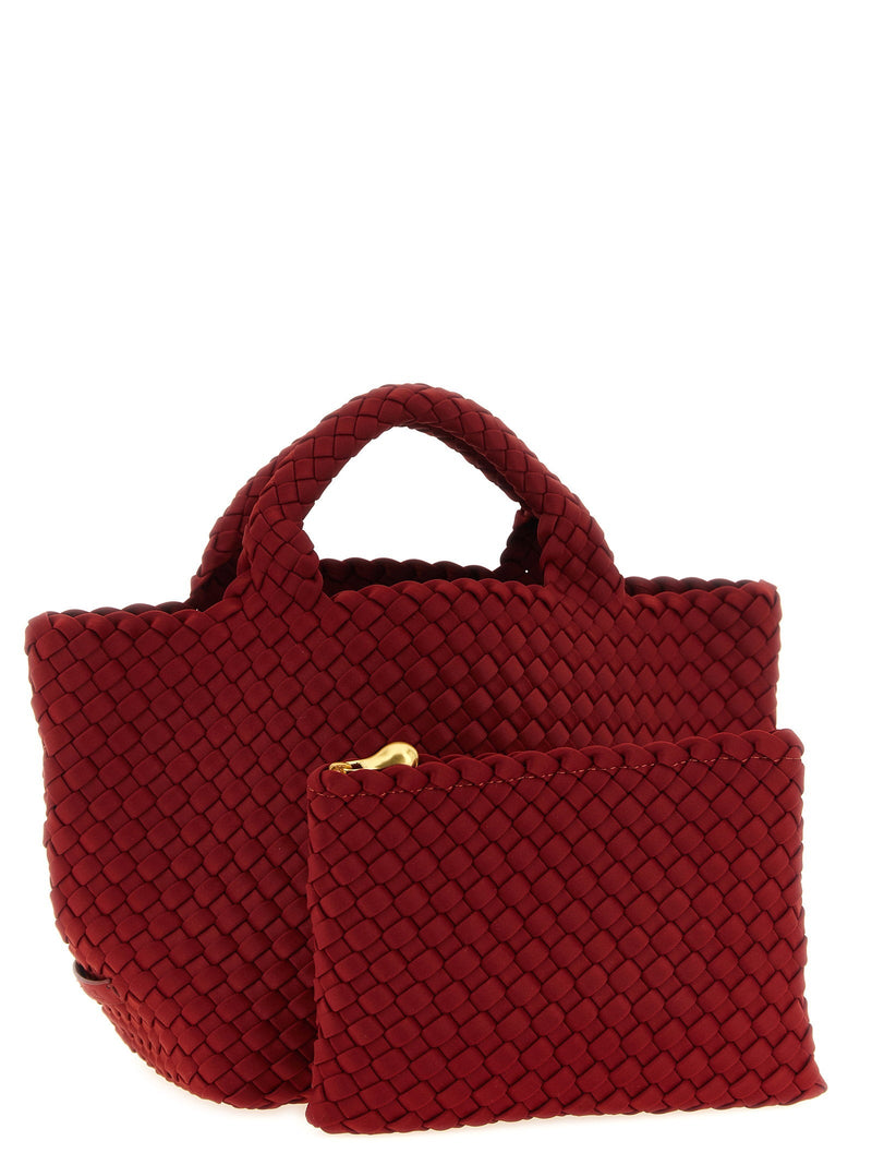 Naghedi Hand-Woven Neoprene Tote Bag — Red