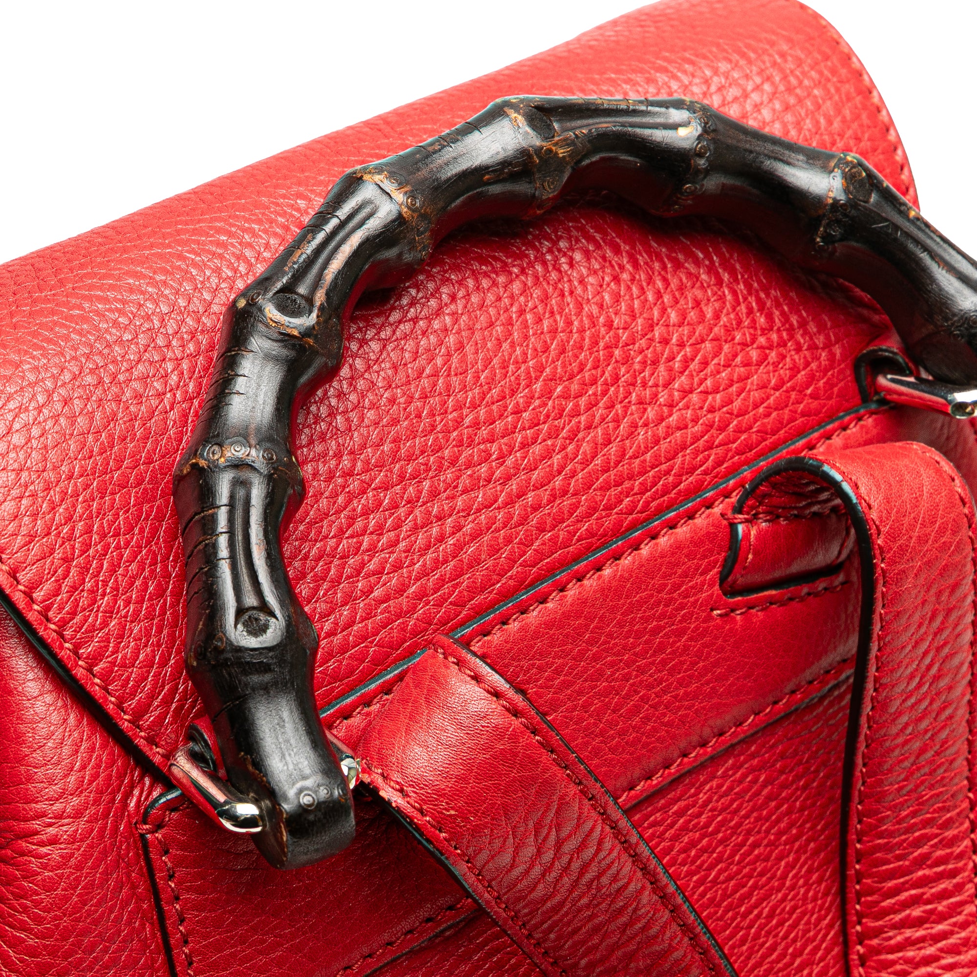 Leather Bamboo Tassel Backpack - Image 10
