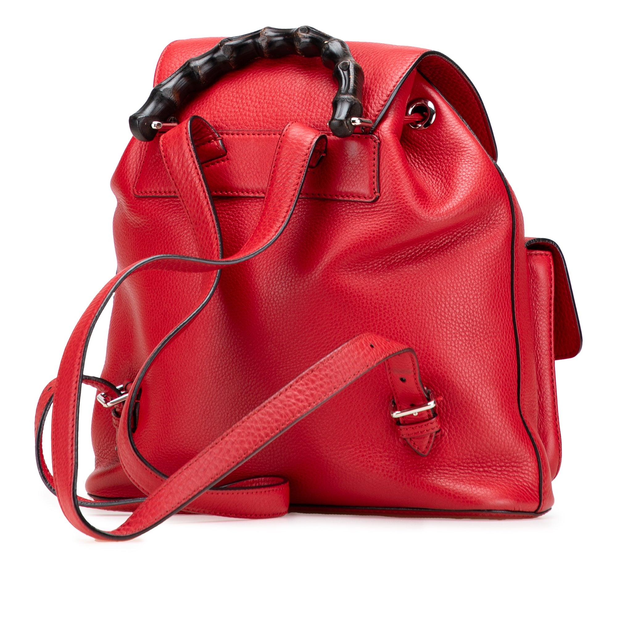 Leather Bamboo Tassel Backpack - Image 2