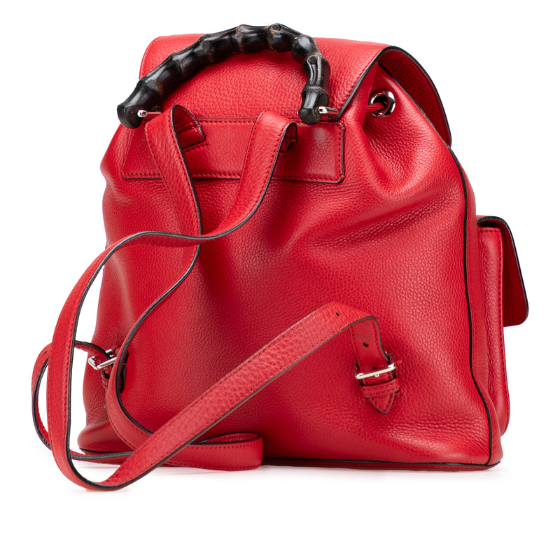 Leather Bamboo Tassel Backpack - Image 2