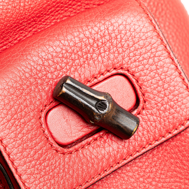 Leather Bamboo Tassel Backpack - Image 8