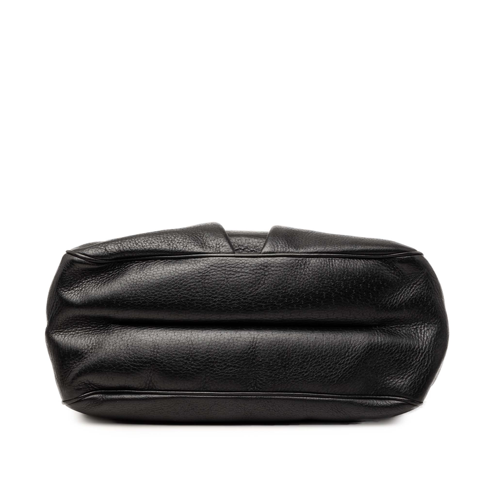 Leather Gancini Flap Handbag - Image 3