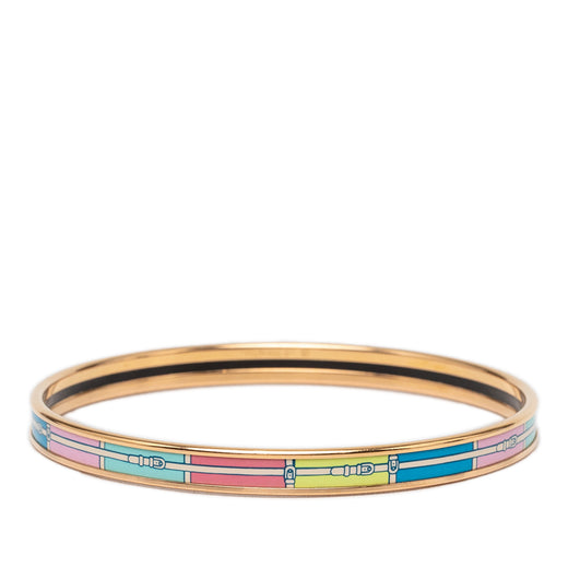 Extra Narrow Printed Enamel Uni Bangle - Image 1