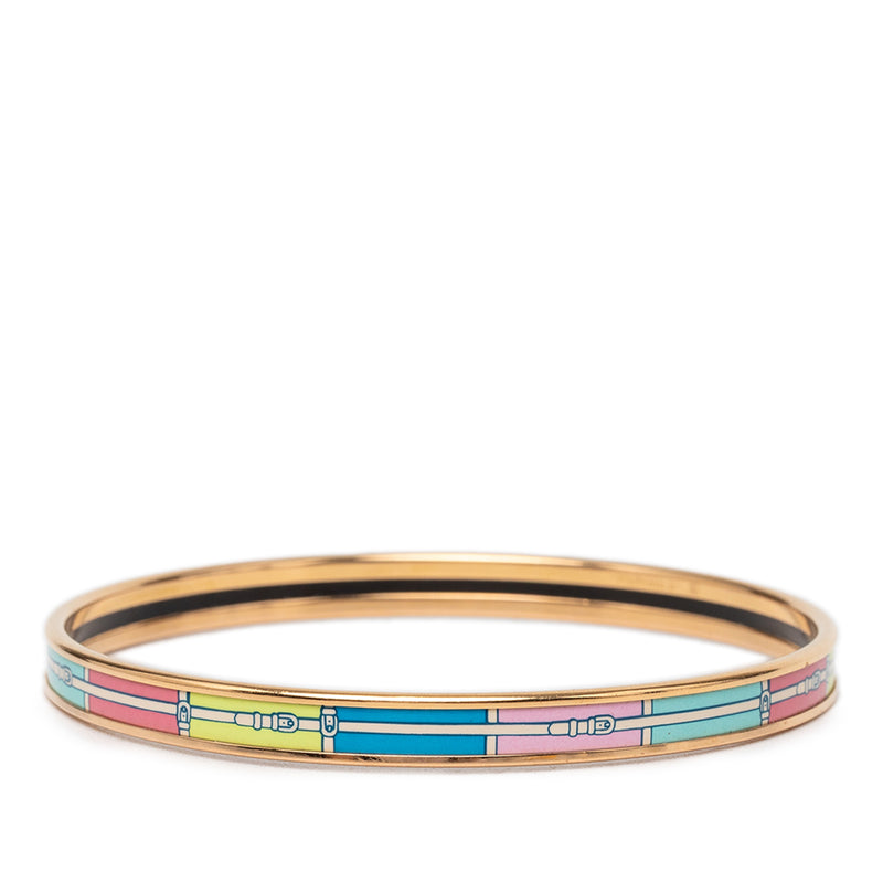 Extra Narrow Printed Enamel Uni Bangle - Image 2