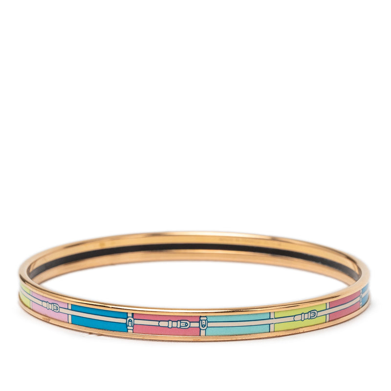 Extra Narrow Printed Enamel Uni Bangle - Image 3