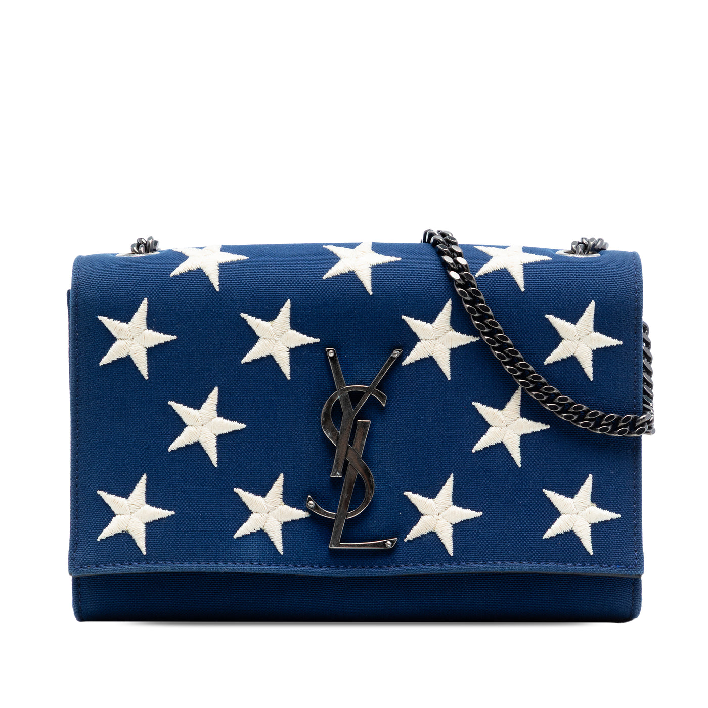 Small Star Embroidered Canvas Monogram Kate Crossbody - Image 1