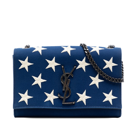 Small Star Embroidered Canvas Monogram Kate Crossbody - Image 1