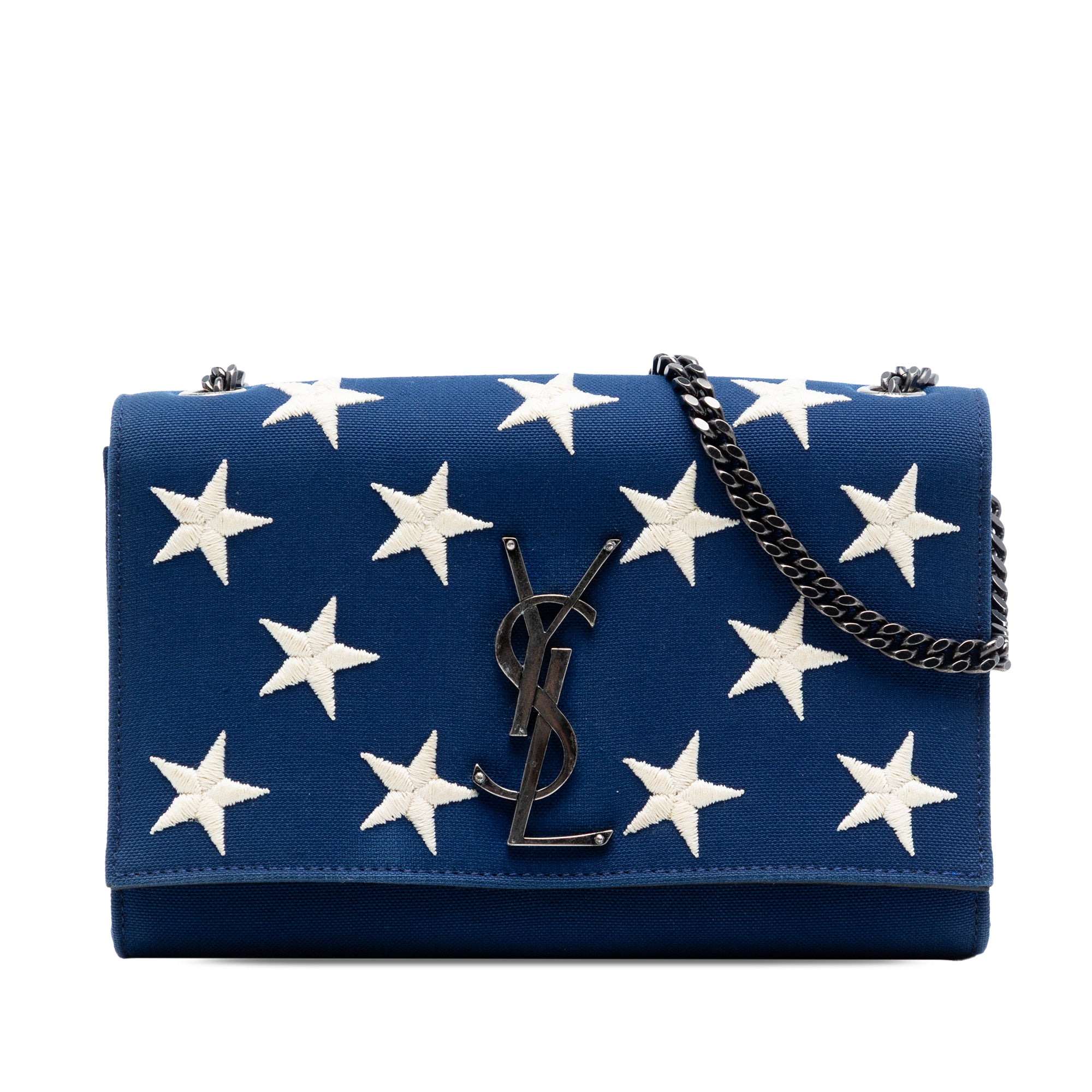 Small Star Embroidered Canvas Monogram Kate Crossbody - Image 1
