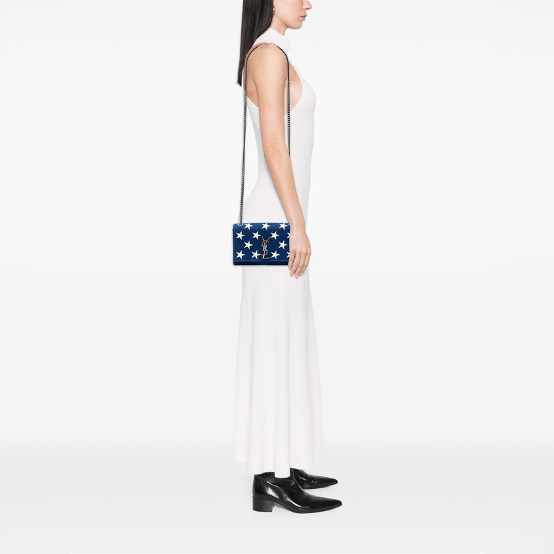 Small Star Embroidered Canvas Monogram Kate Crossbody - Image 7