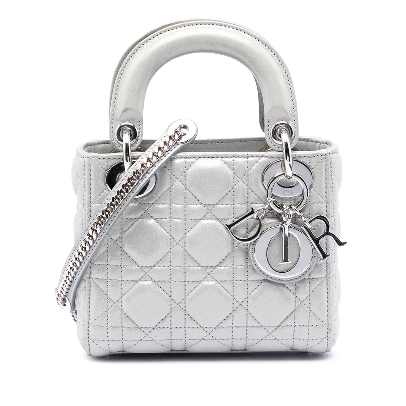 Mini Iridescent Lambskin Cannage Lady Dior - Image 1