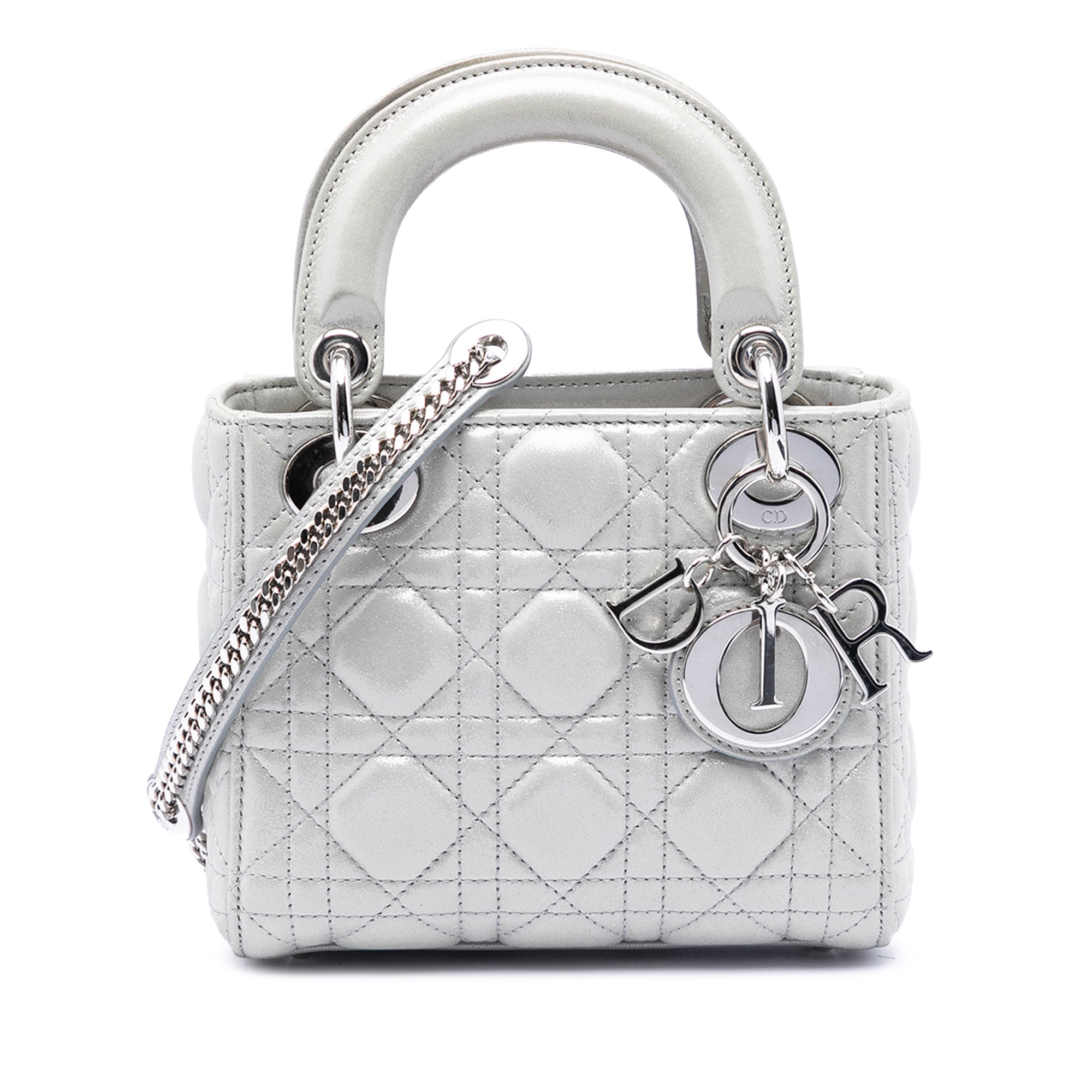 Mini Iridescent Lambskin Cannage Lady Dior - Image 1