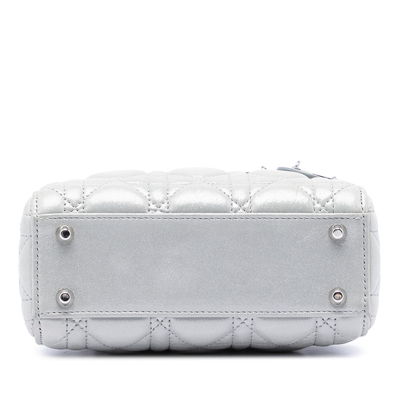Mini Iridescent Lambskin Cannage Lady Dior - Image 3