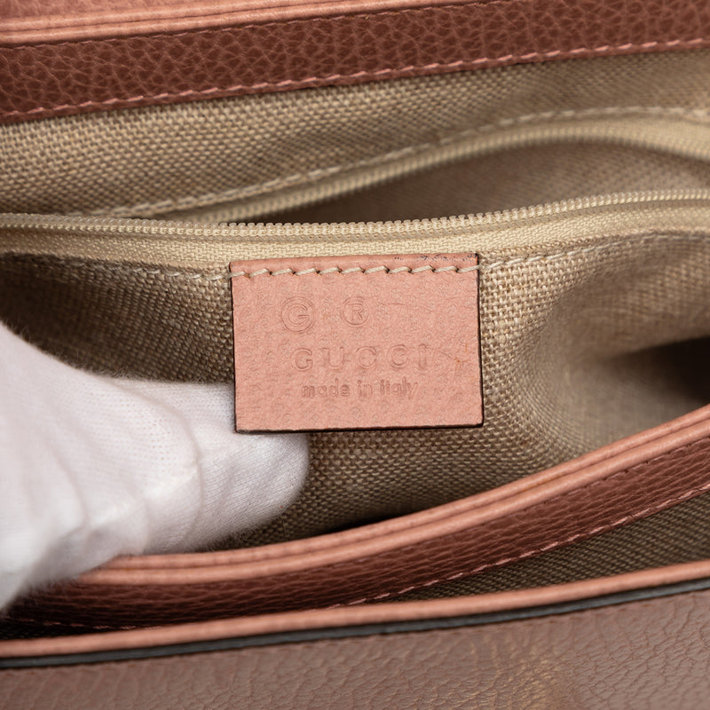 Small Dollar Calf Interlocking G Satchel - Image 5