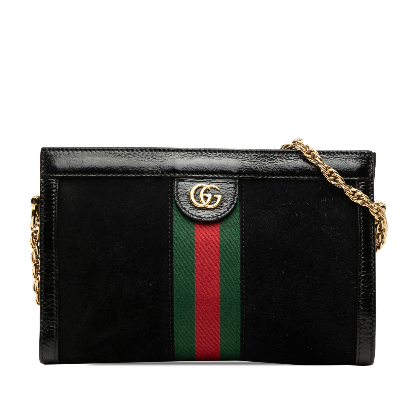 Small Suede Web Ophidia Chain Crossbody - Image 1