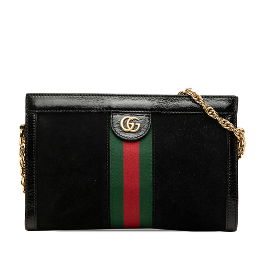 Small Suede Web Ophidia Chain Crossbody - Image 1