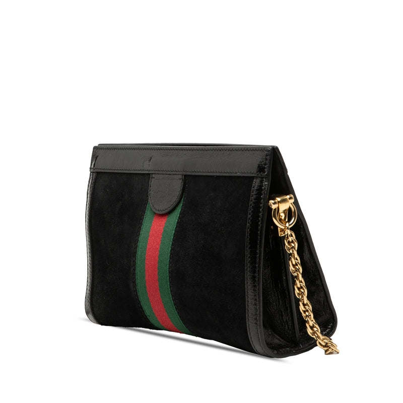 Small Suede Web Ophidia Chain Crossbody - Image 2