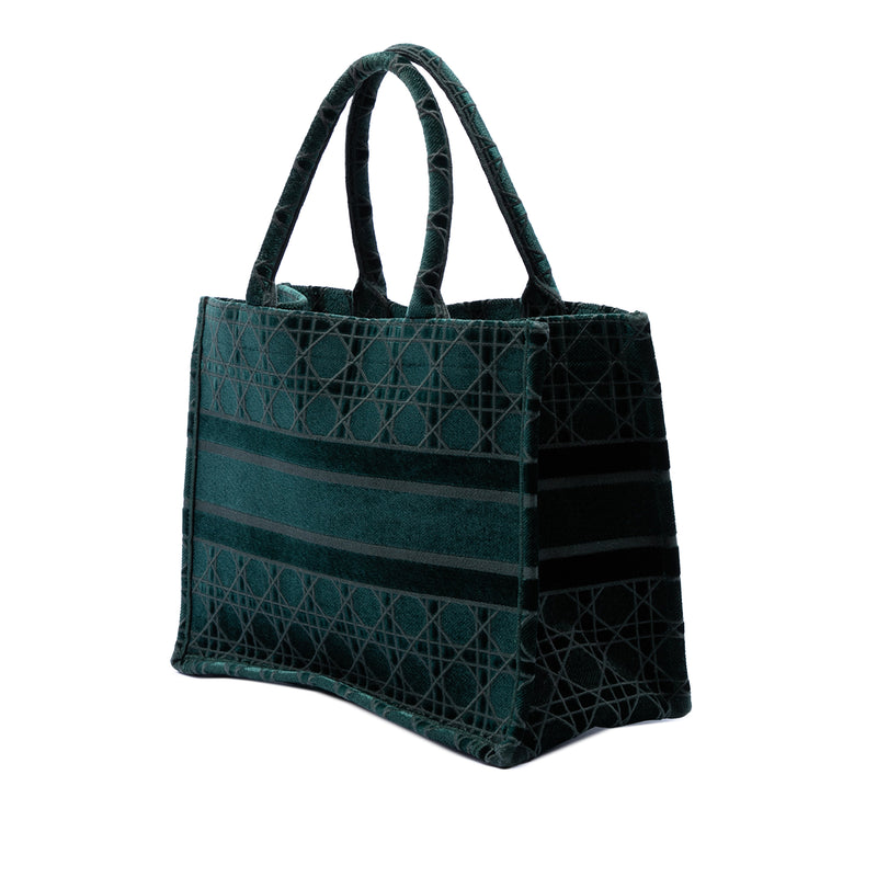 Medium Embroidered Velvet Cannage Book Tote - Image 2