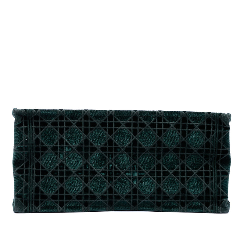 Medium Embroidered Velvet Cannage Book Tote - Image 3