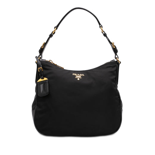 Saffiano Trimmed Tessuto Shoulder Bag - Image 1