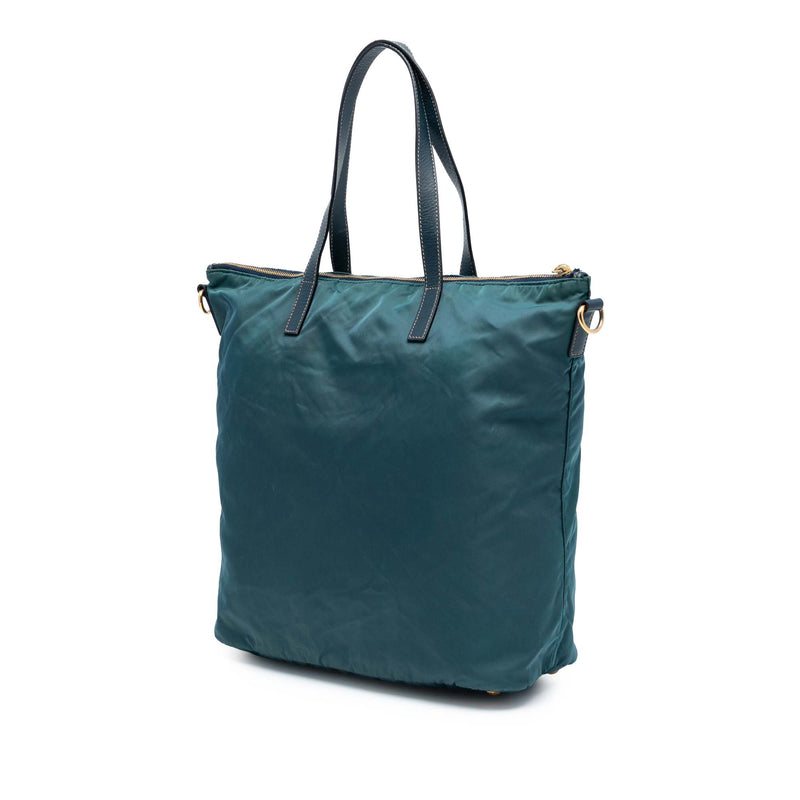 Saffiano Trimmed Tessuto Zip Top Convertible Tote - Image 2