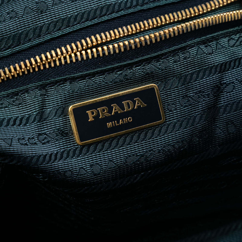 Saffiano Trimmed Tessuto Zip Top Convertible Tote - Image 5