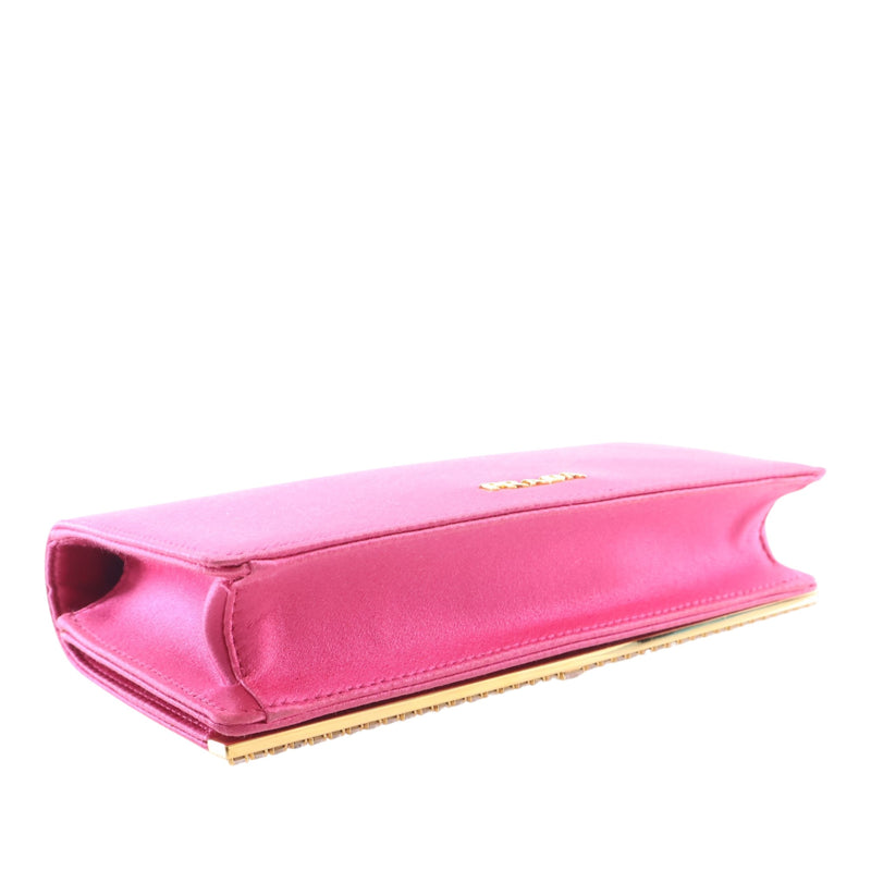 Crystal Embellished Satin Evening Clutch - Image 12