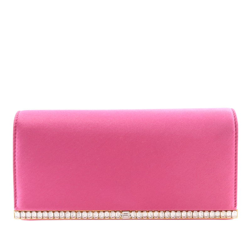 Crystal Embellished Satin Evening Clutch - Image 4