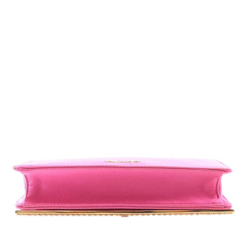 Crystal Embellished Satin Evening Clutch - Image 5