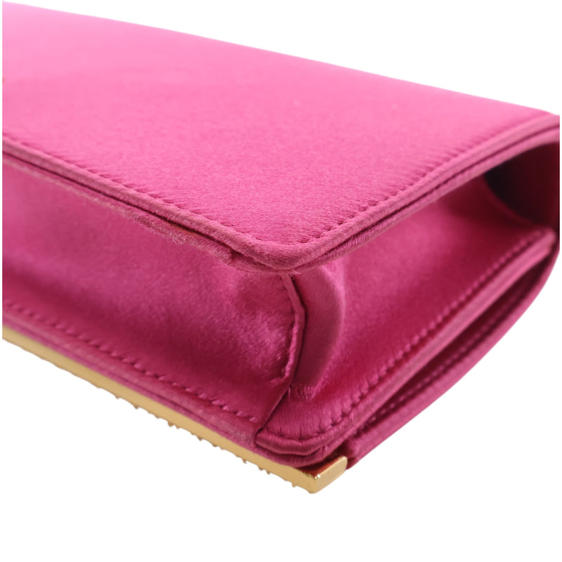 Crystal Embellished Satin Evening Clutch - Image 9