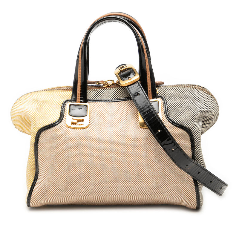 Mini Canvas Colorblock Chameleon Satchel