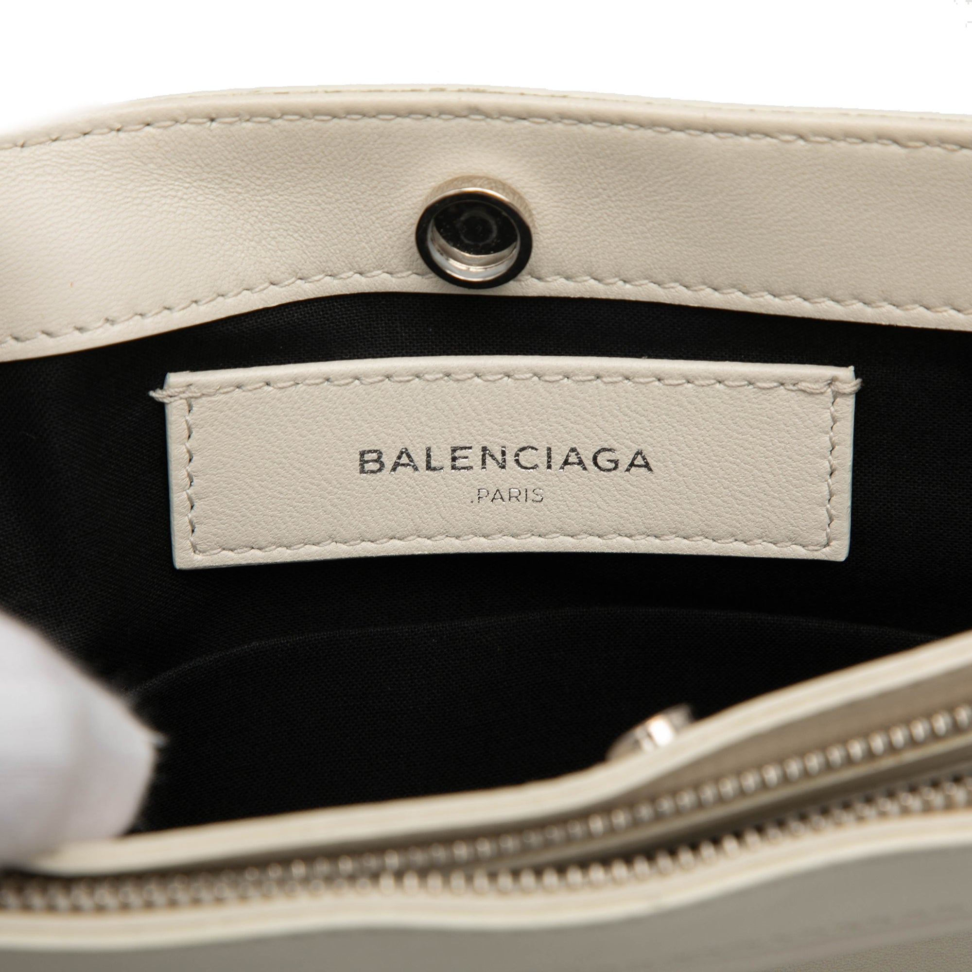 Leather Perforated Logo Navy Pochette Crossbody - Image 5
