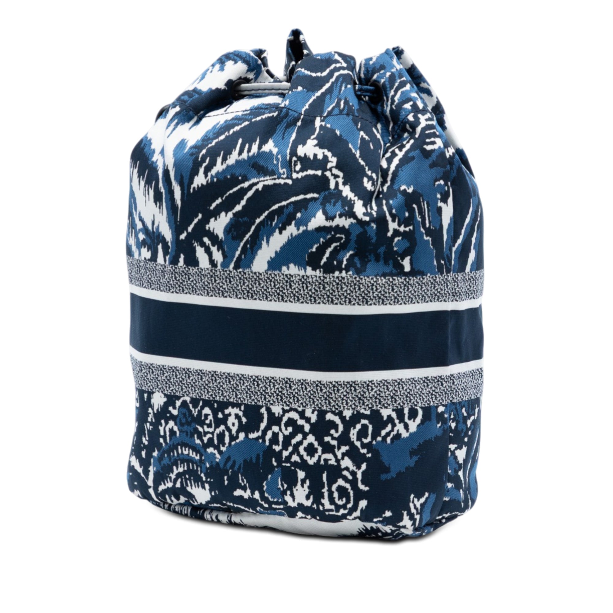 Technical Fabric Embroidered Palm Tree Toile de Jouy DiorTravel Drawstring Pouch - Image 2
