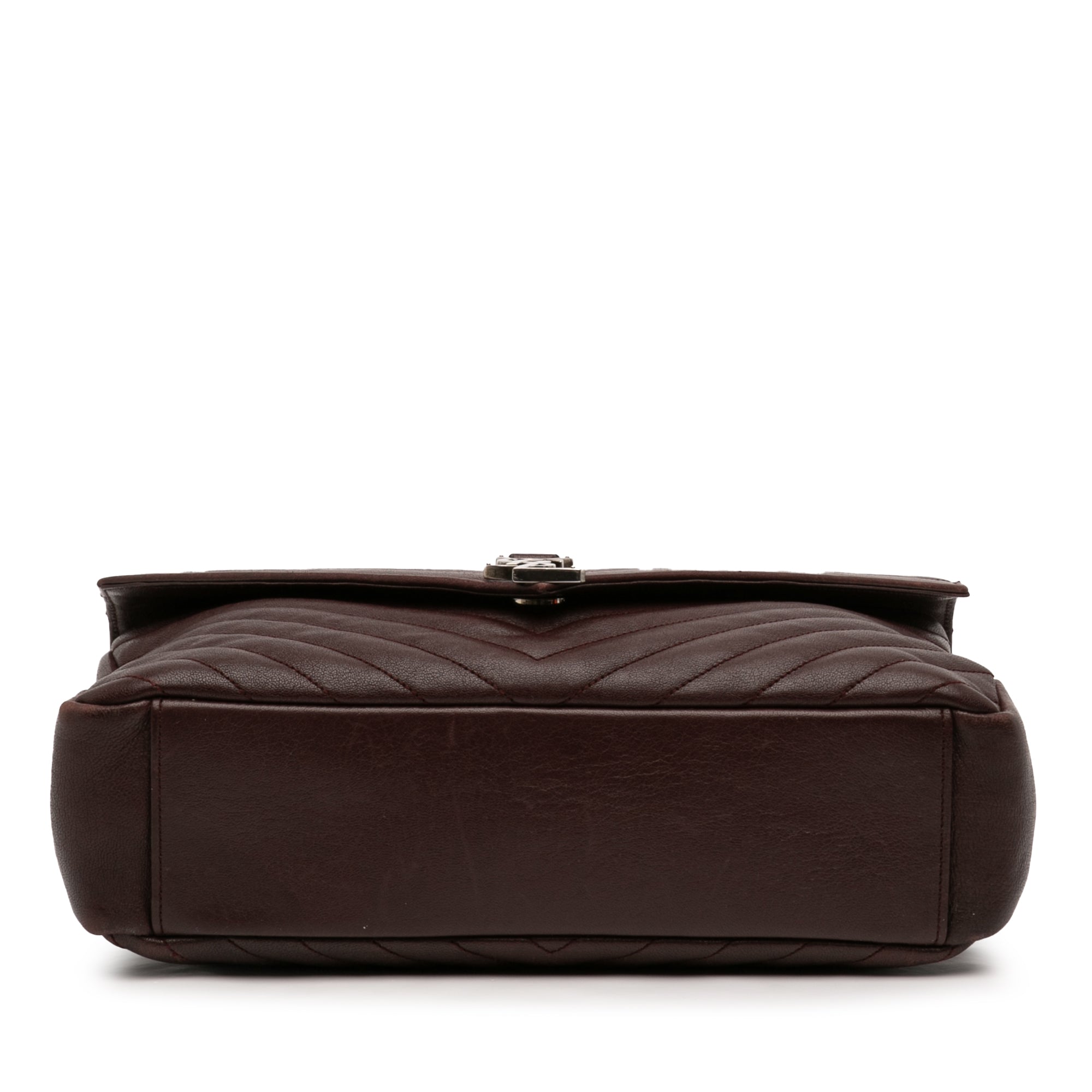 Large Sheepskin Chevron Monogram College Satchel - Image 3