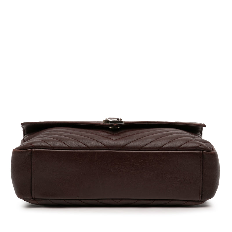 Large Sheepskin Chevron Monogram College Satchel - Image 3