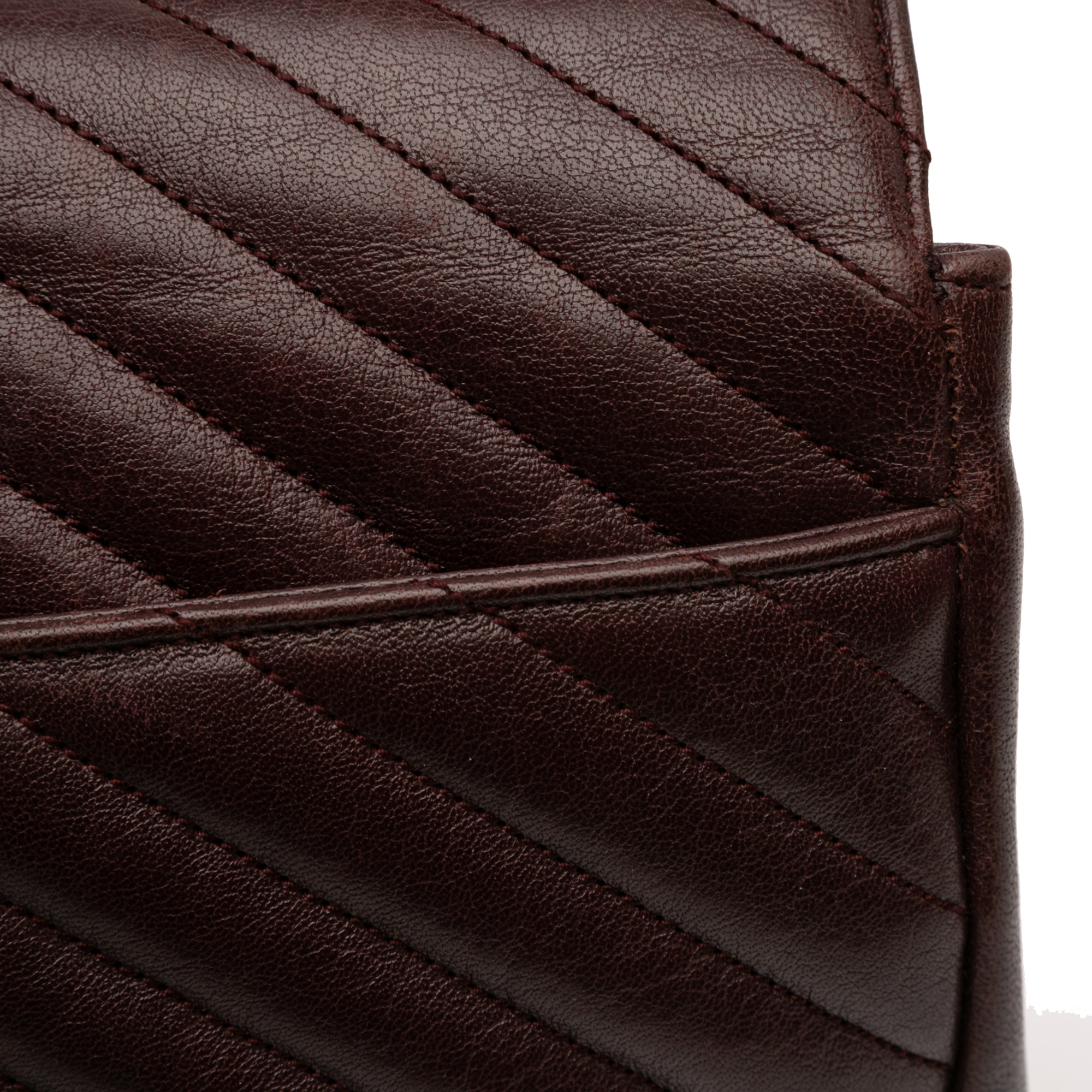 Large Sheepskin Chevron Monogram College Satchel - Image 6