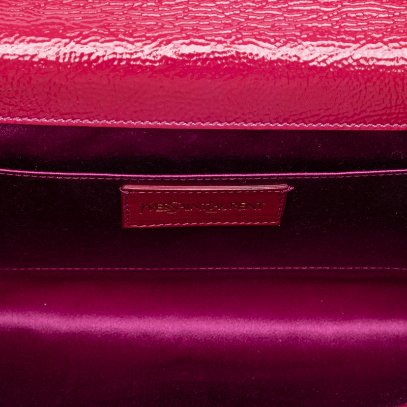 Large Textured Patent Belle De Jour Clutch - Image 4