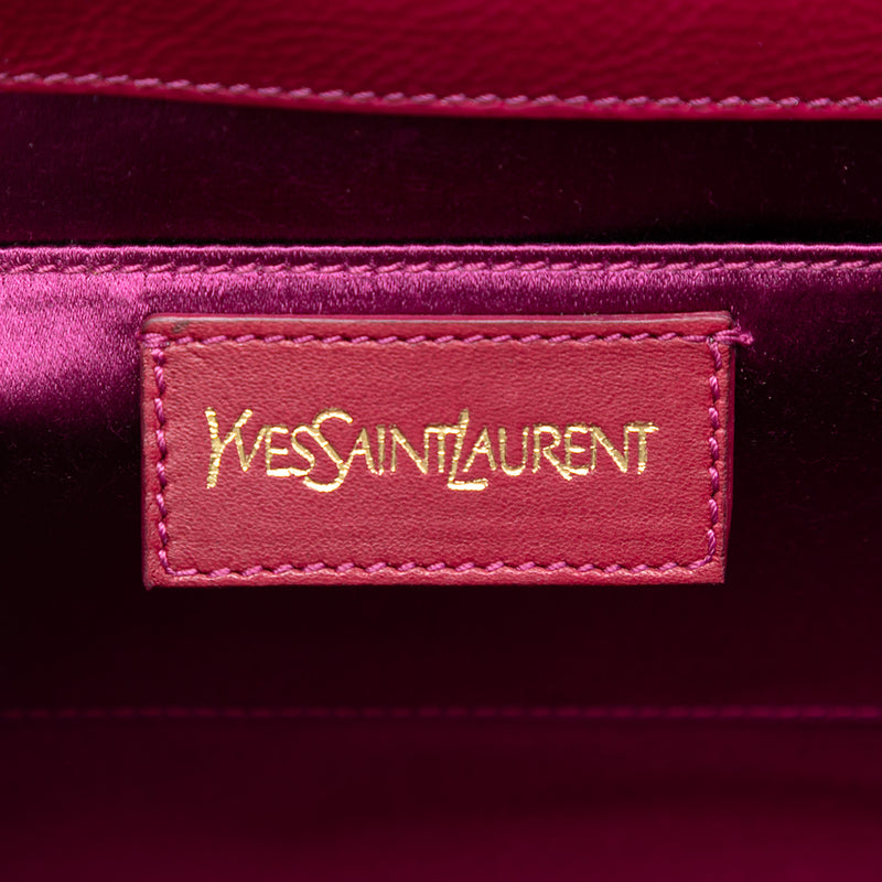 Large Textured Patent Belle De Jour Clutch - Image 5
