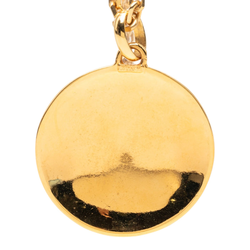 CC Gold Plated Enamel Sun Medallion Pendant Necklace - Image 2