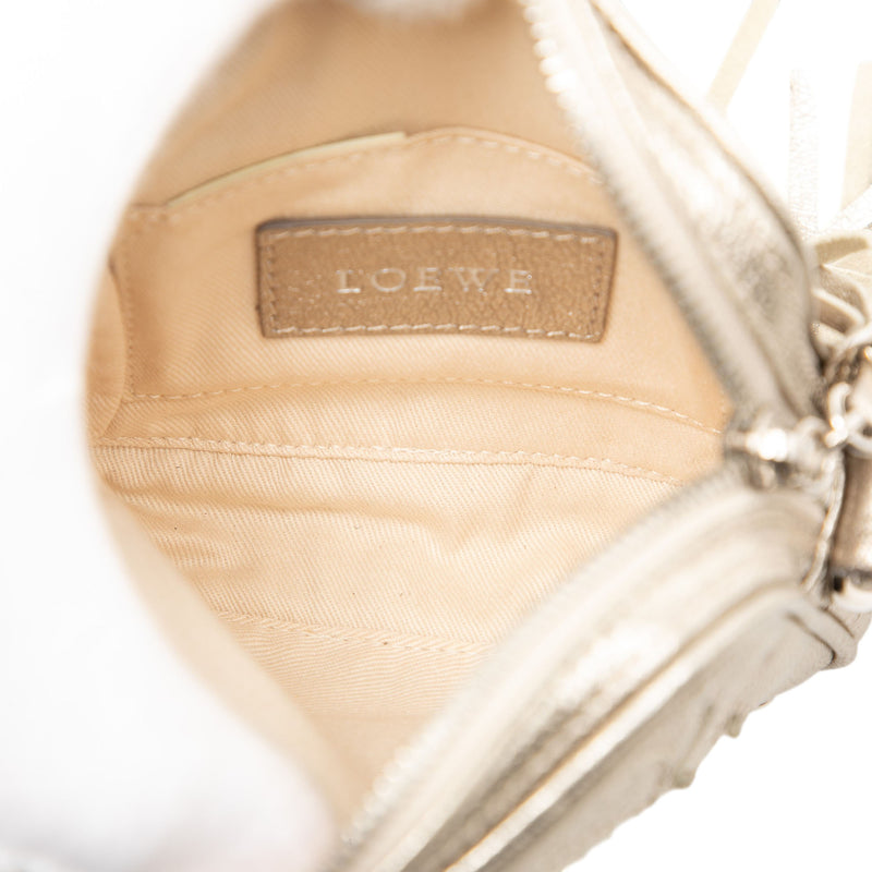 Mini Metallic Goatskin Anagram Tassel Crossbody - Image 4