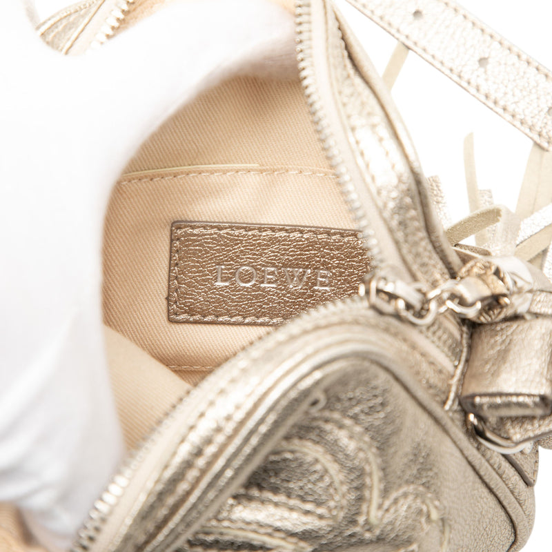 Mini Metallic Goatskin Anagram Tassel Crossbody - Image 5