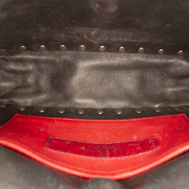 Small Metallic Lambskin Rockstud Spike Satchel - Image 4