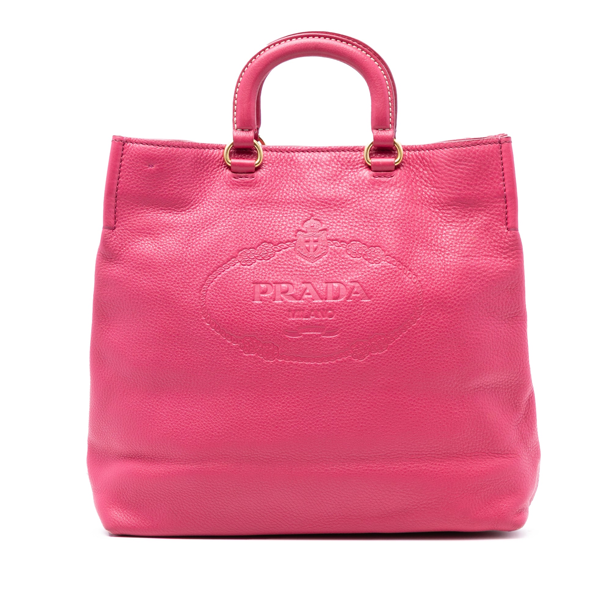 Vitello Daino Embossed Canapa Logo Open Convertible Tote - Image 1