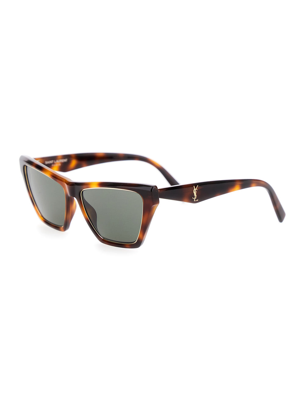 Saint Laurent 822268 Tortoiseshell Acetate Sunglasses — Brown