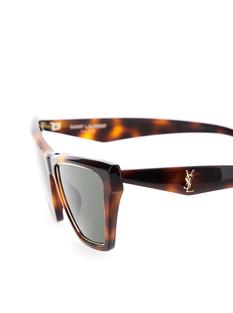 Saint Laurent 822268 Tortoiseshell Acetate Sunglasses — Brown