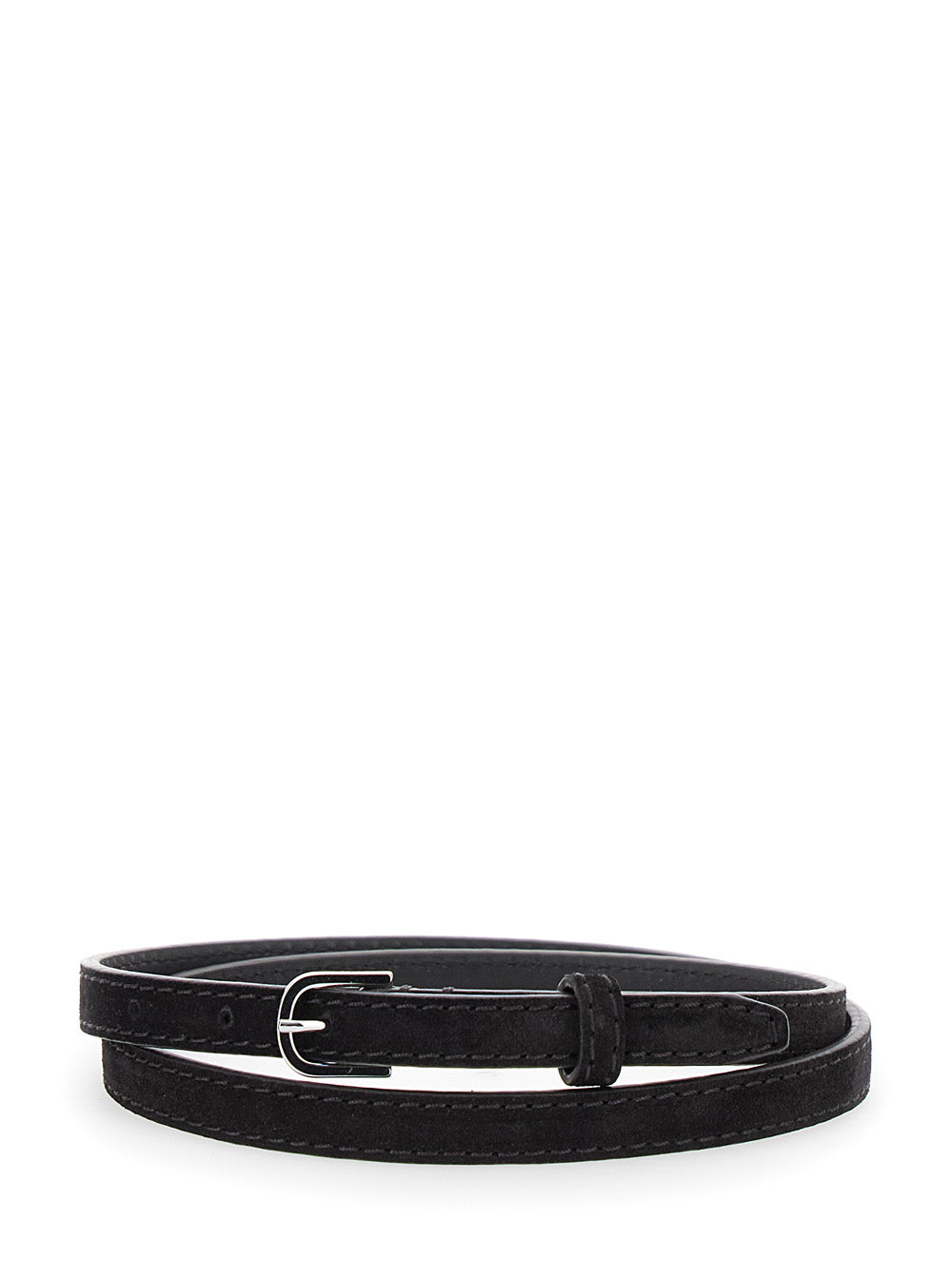 Toteme Suede With Embossed Logo Belt — Brown