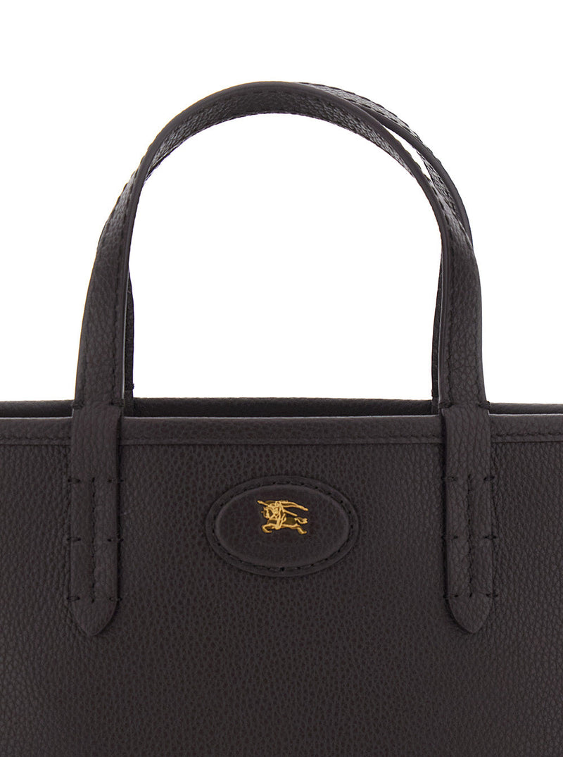 Burberry Reversible Calf Leather Tote Bag — Brown