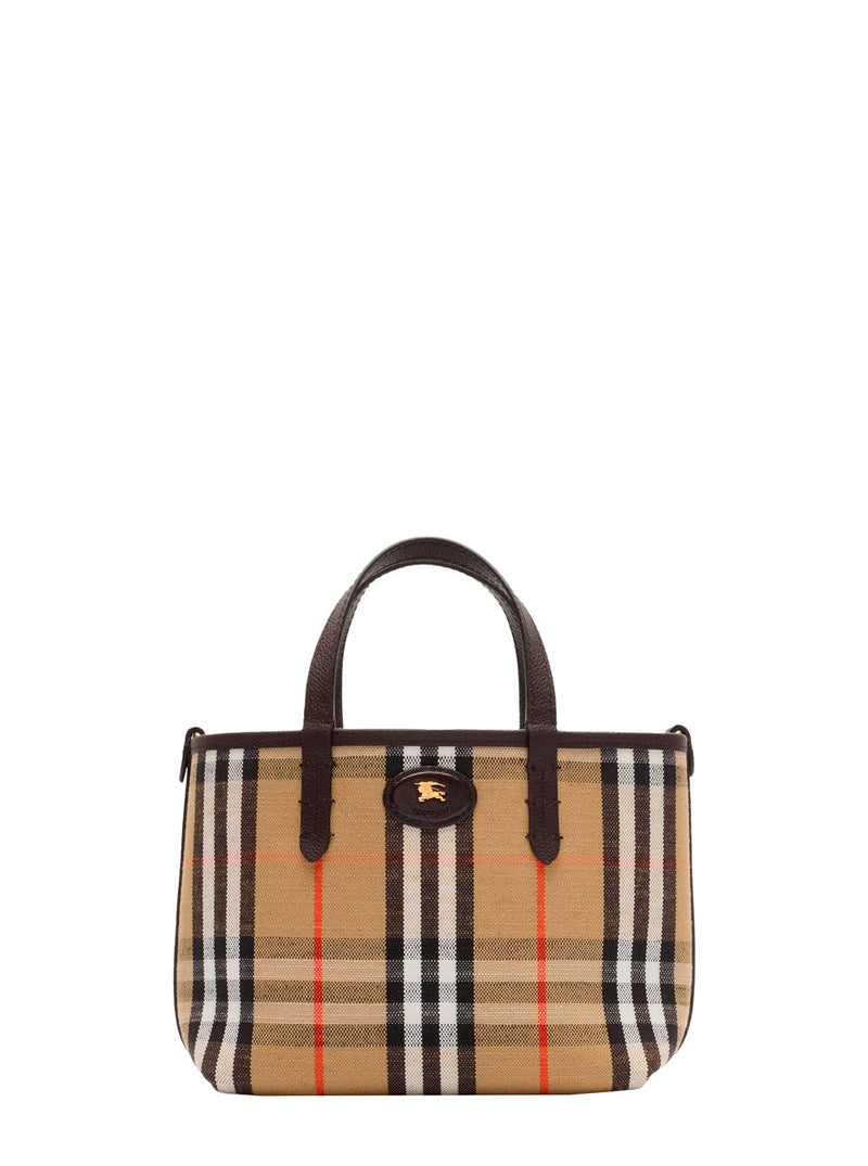 Burberry Reversible Calf Leather Tote Bag — Brown
